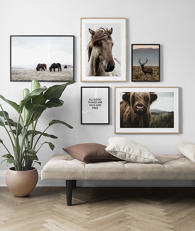 Muur decoratie plan posters in lijst Keeponstyling